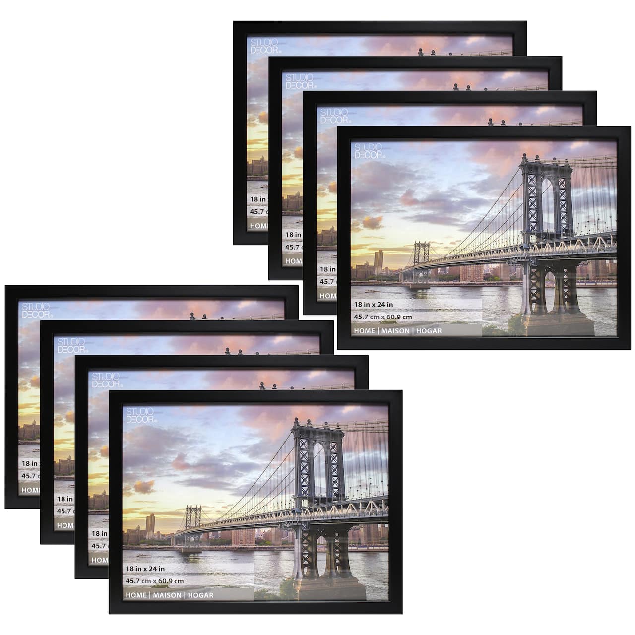 8 Pack: Flat Black 18&#x22; x 24&#x22; Frame, Home Collection by Studio D&#xE9;cor&#xAE;